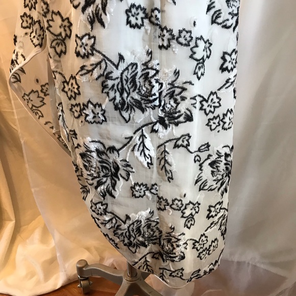 Kay Unger Floral Burned Velvet Cocktail Dress 💞 - Picture 6 of 8